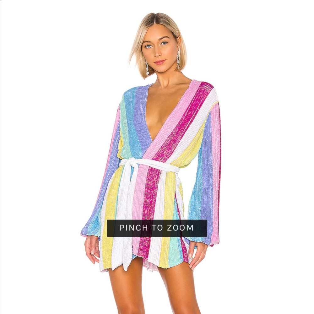 Retrofete Gabrielle Unicorn Stripe Robe Dress